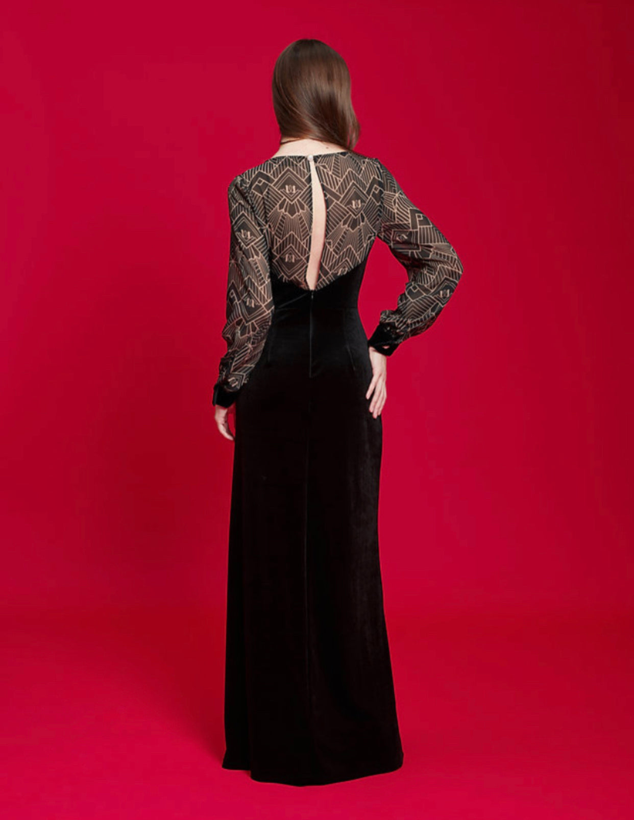 We Are Design - Velvet Gown Black