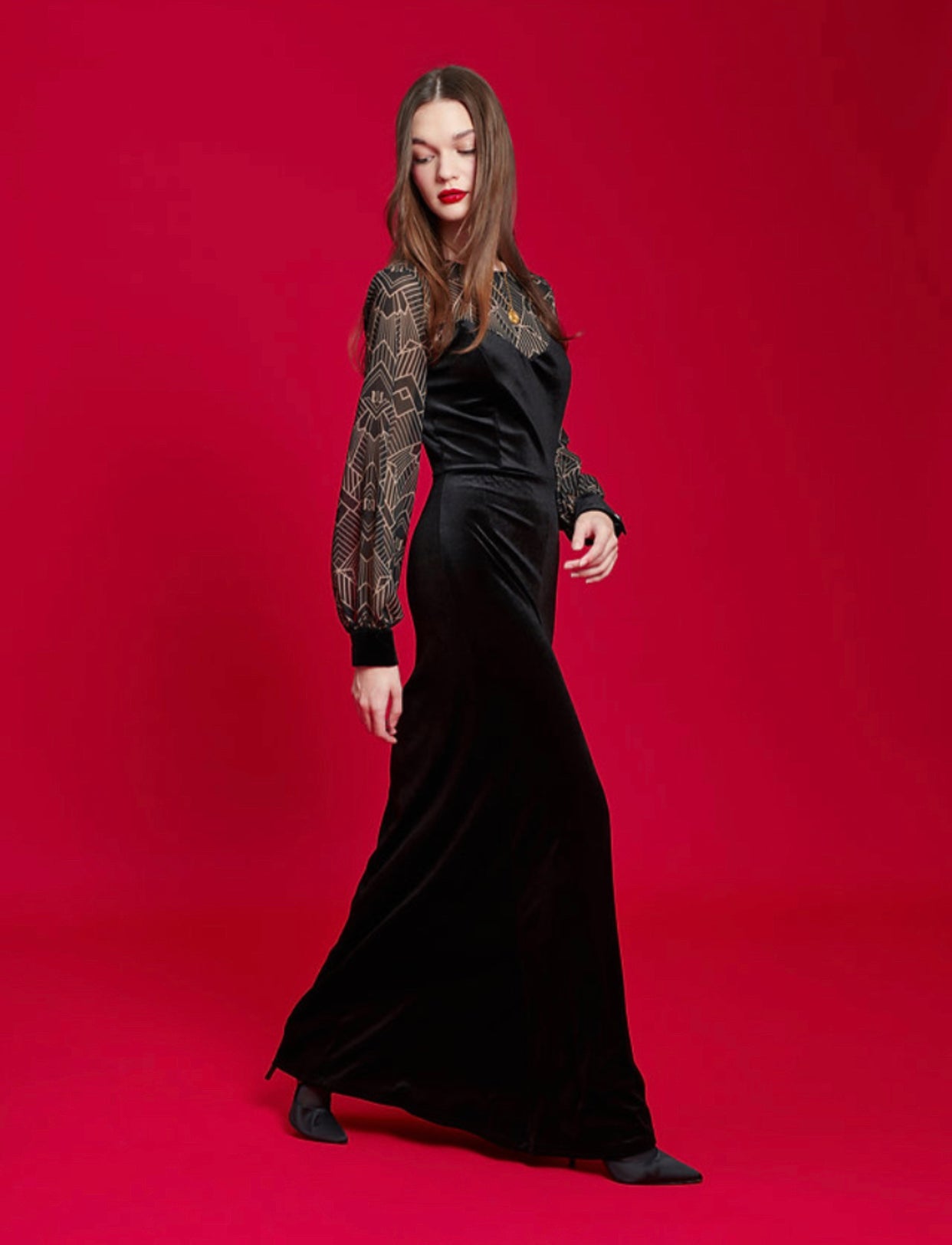 We Are Design - Velvet Gown Black