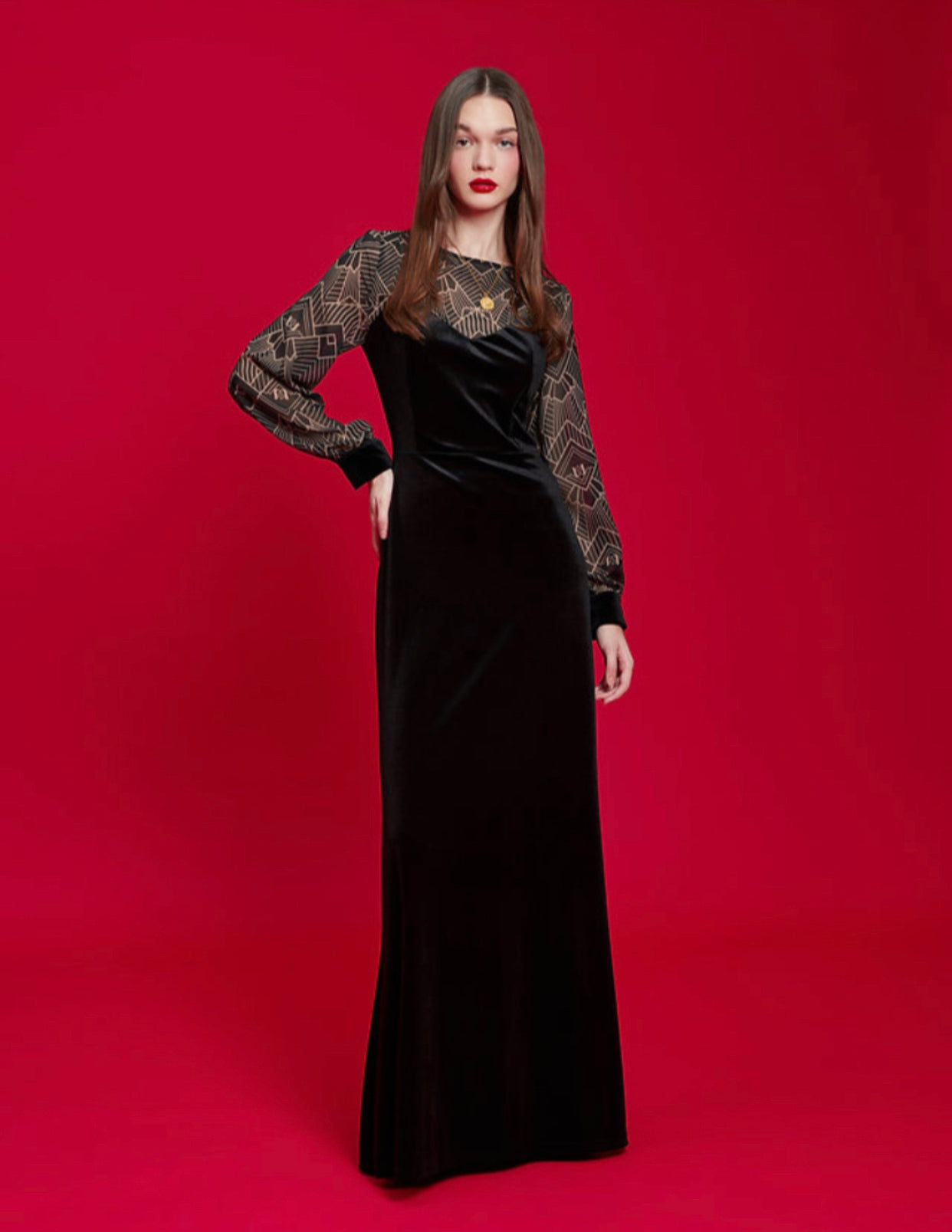 We Are Design - Velvet Gown Black