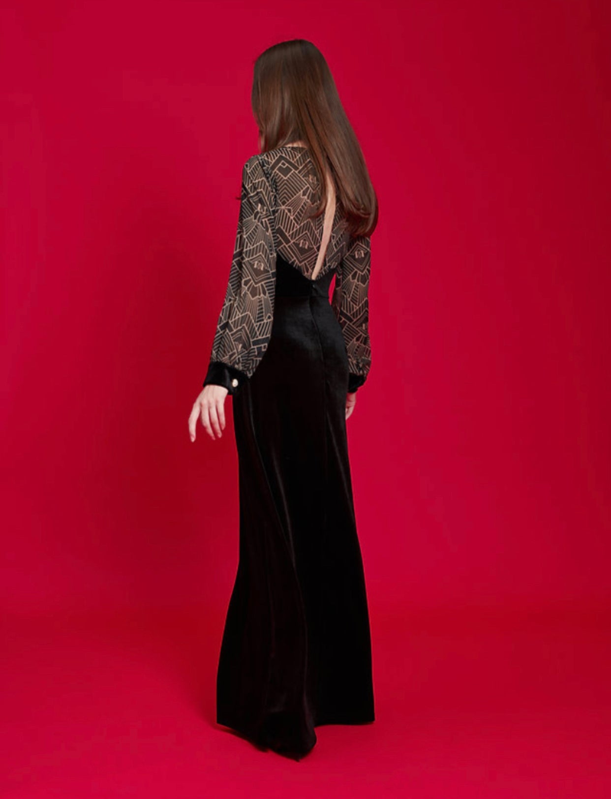 We Are Design - Velvet Gown Black