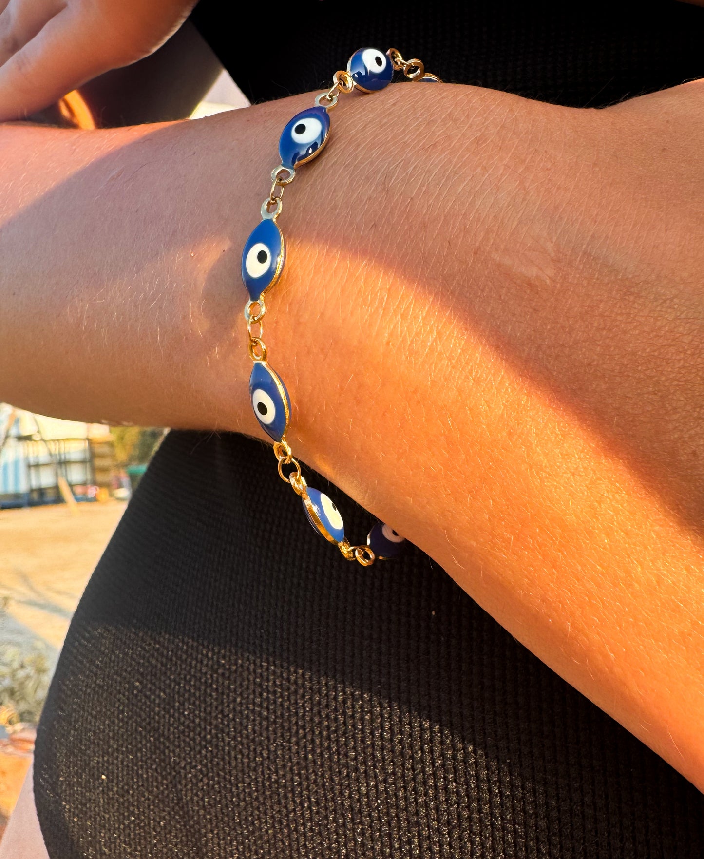 Evil Eyes - Stainless Steel Bracelet Blue