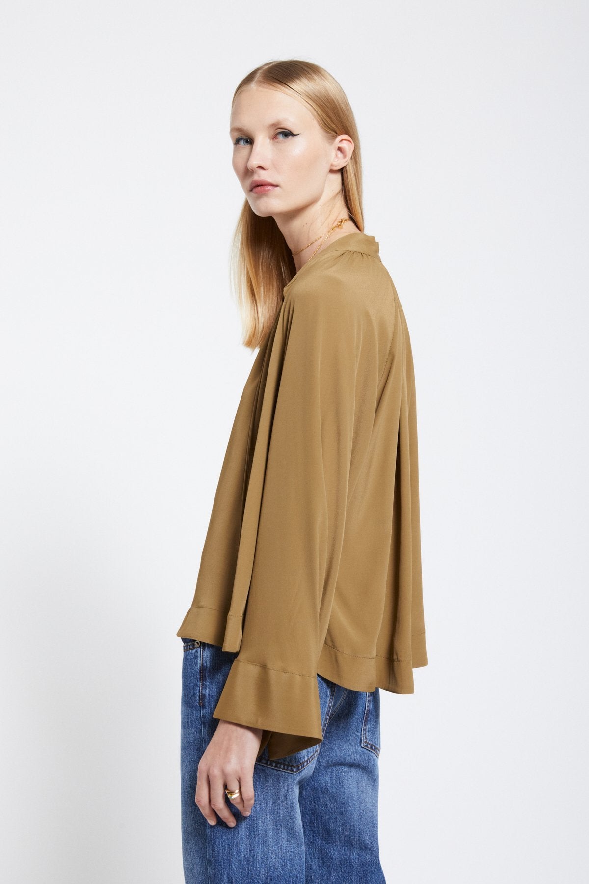 Ottod'Ame - Silk-Blend Blouse with Drawstring