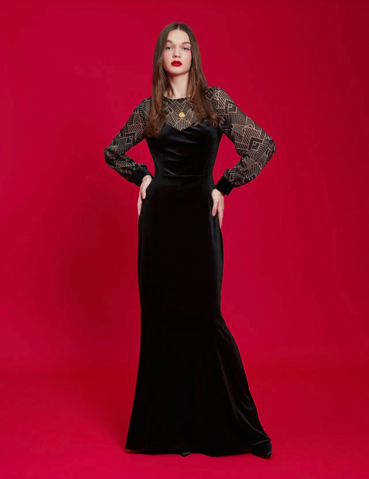 We Are Design - Velvet Gown Black