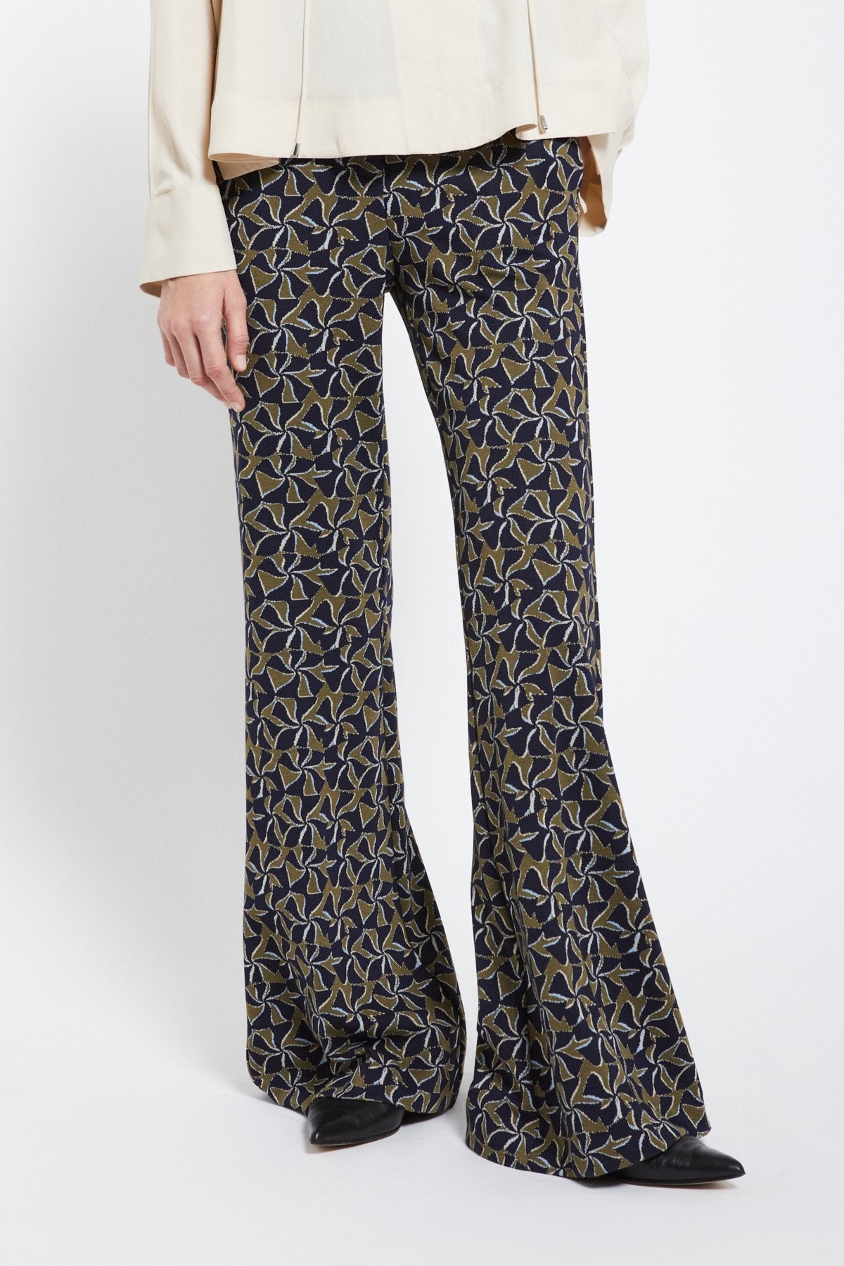 Ottod'Ame - Printed Flare Trousers