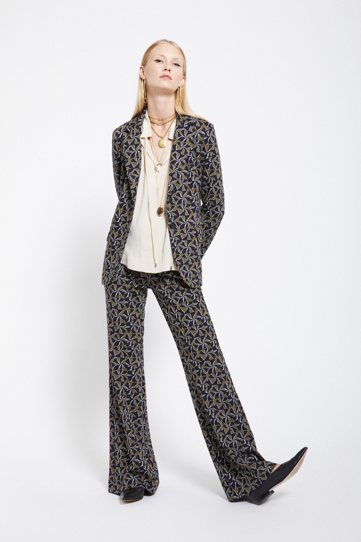 Ottod'Ame - Printed Flare Trousers