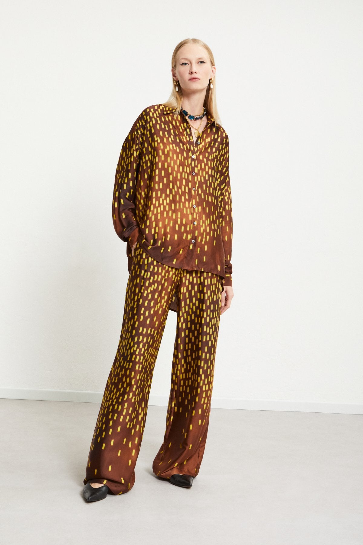 Ottod'Ame - Printed Pure Viscose Palazzo Trousers