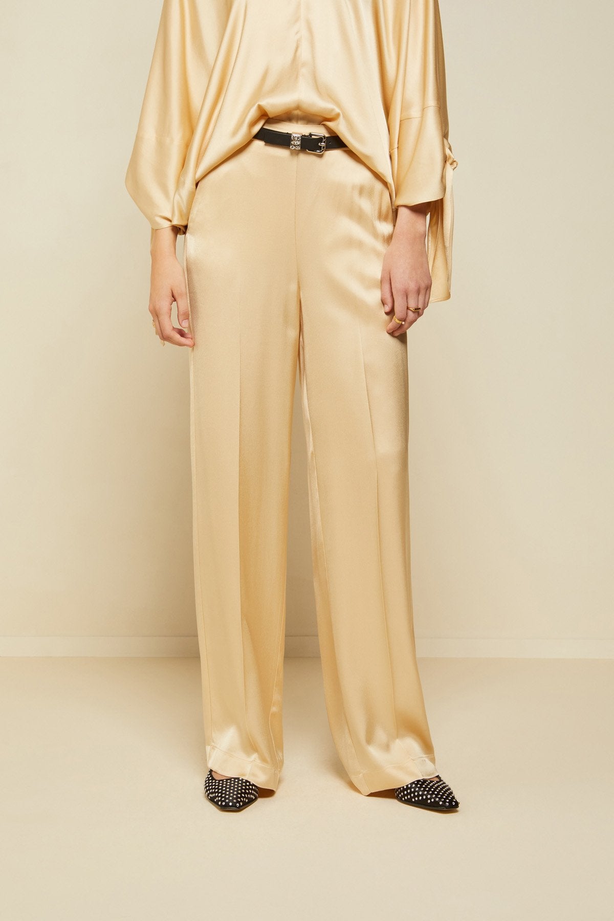 Ottod'Ame - Viscose palazzo trousers