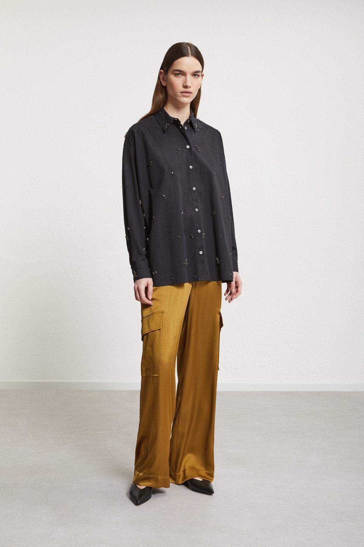 Ottod'Ame - Pure Viscose Fluid Palazzo Trousers