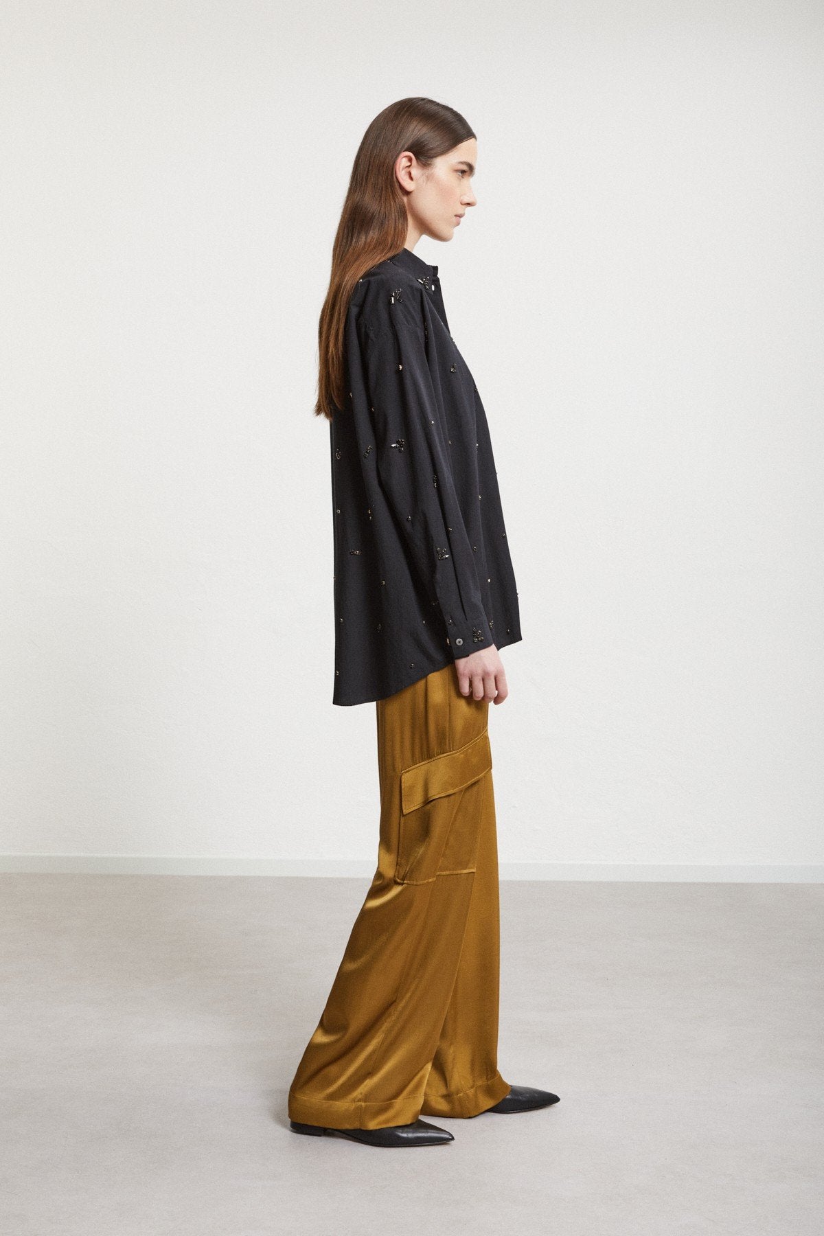 Ottod'Ame - Pure Viscose Fluid Palazzo Trousers