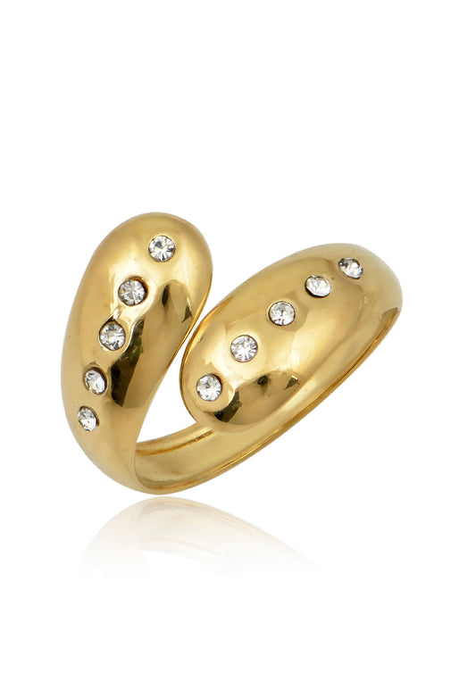 Kaira S.Steel- 18k Gold Plated Ring