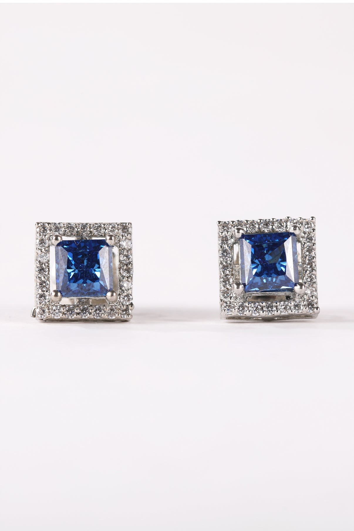 Blue Fire- S.Silver Stud Earrings