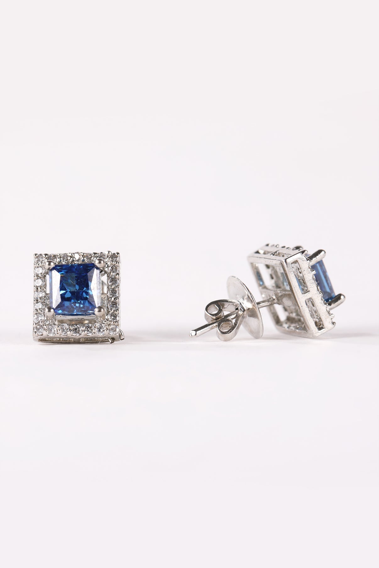 Blue Fire- S.Silver Stud Earrings