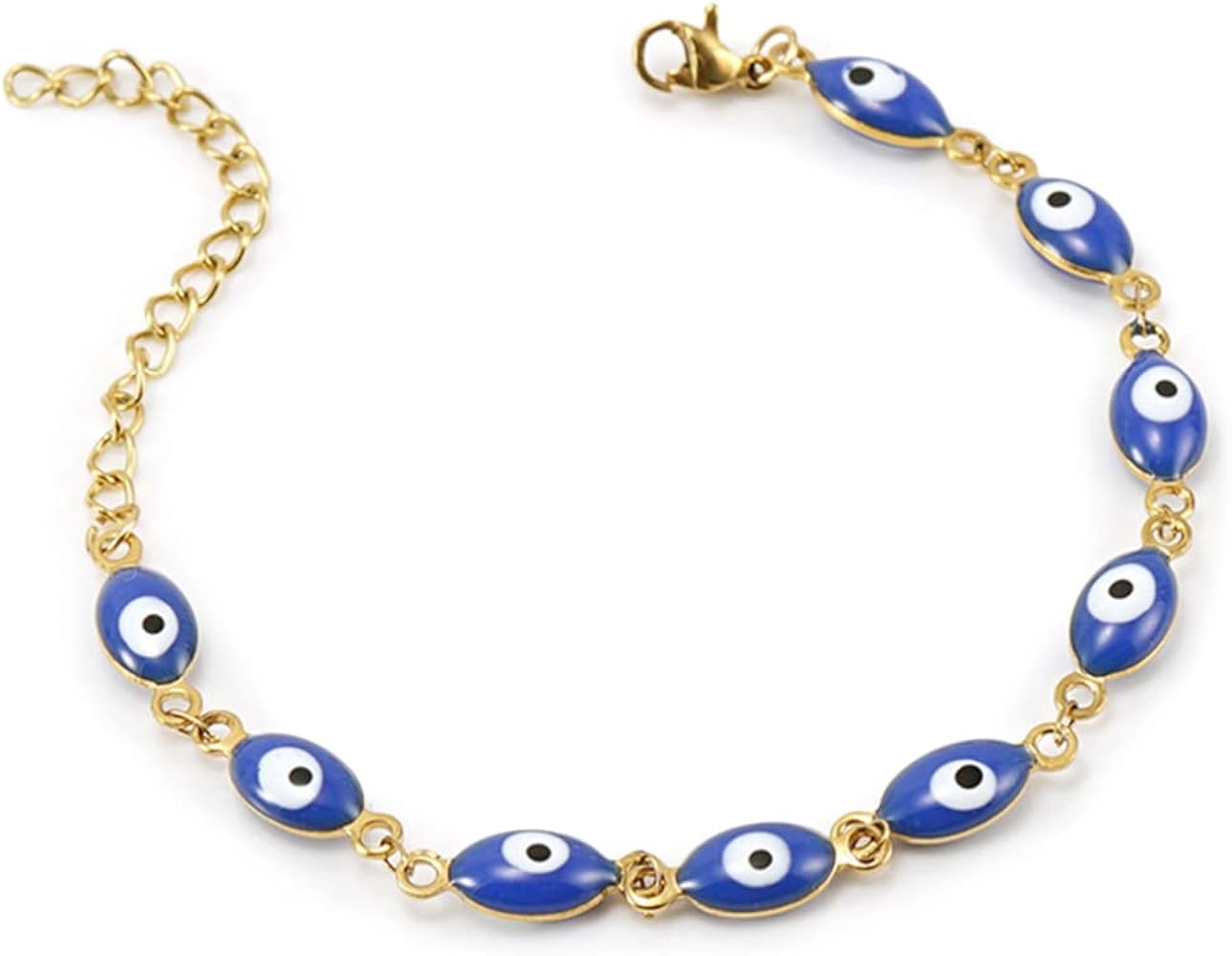 Evil Eyes - Stainless Steel Bracelet Blue