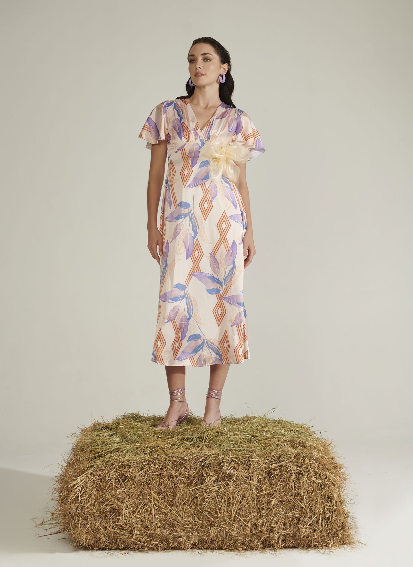 Sarte Del Sole - Printed Midi Dress