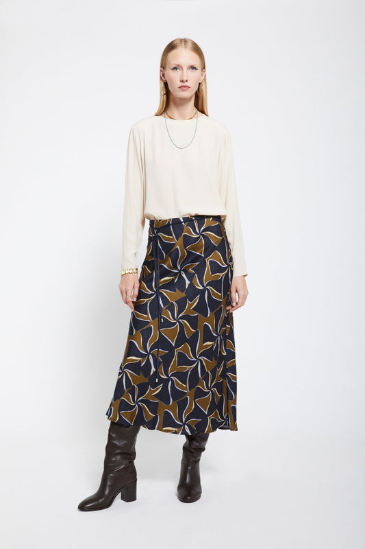 Ottod'Ame - Pure Viscose Midi Skirt