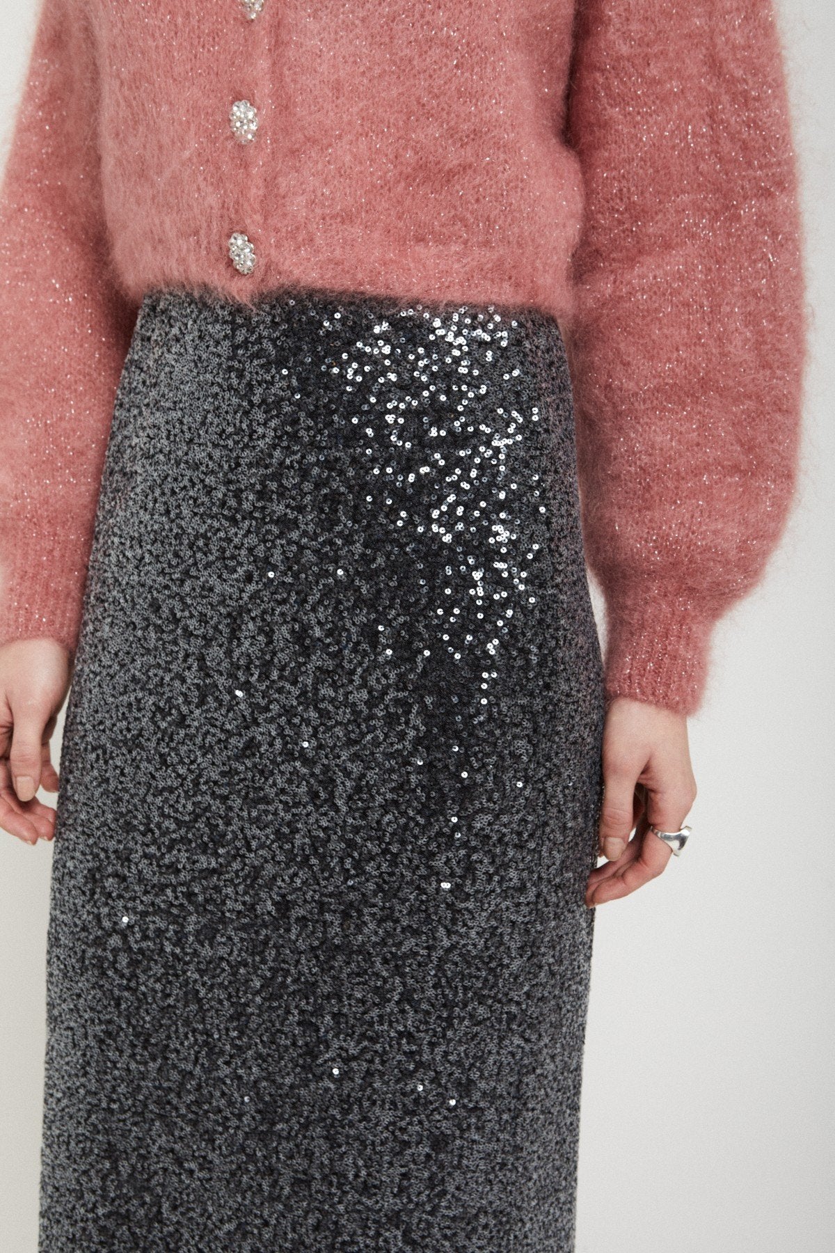 Ottod'Ame - Longuette Skirt with Sequins