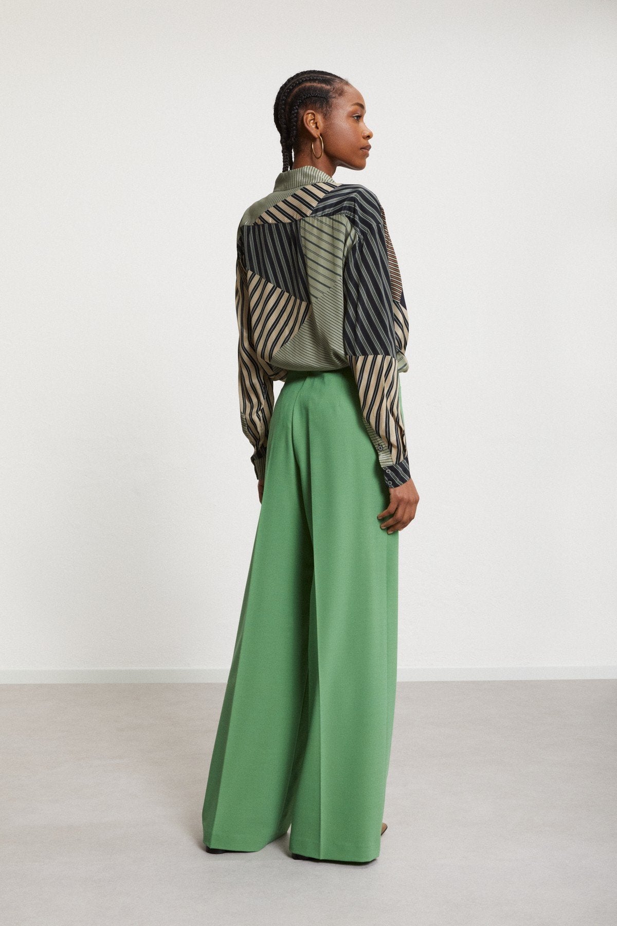 Ottod'Ame - Wool Blend Palazzo Trousers