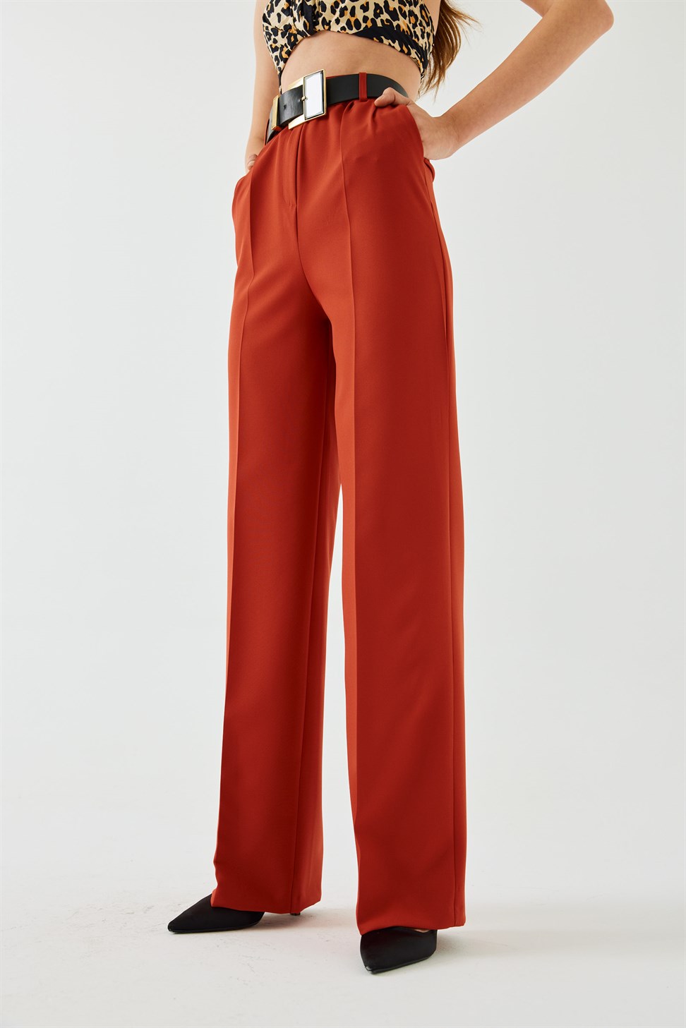 Scarlett - Maroon Tailored Trousers